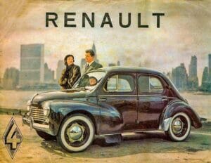 Renault 4CV. Publicitat primer model (al voltant de 1949)