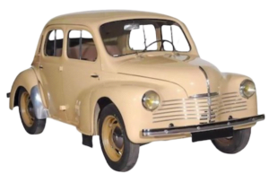 Renault 4CV - Primer model, primera sèrie color "Afrika Korps"