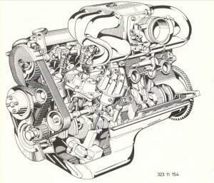 BMW Engine M20 6 cylindres injection K-Jetronic
